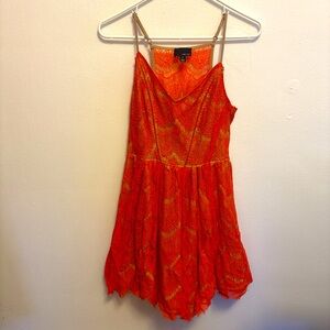 Orange lace dress